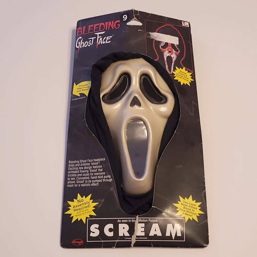 Vintage 1997 Scream Ghost Face Bleeding Mask